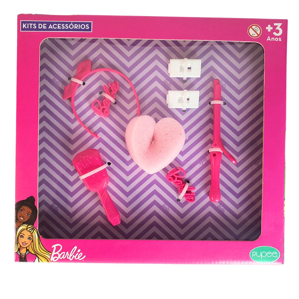 Kit De Acessórios Barbie Babyliss - Pupee Kit De Acessórios Barbie Babyliss - Pupee